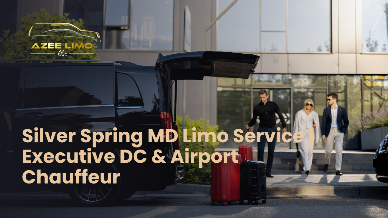 Travel in luxury around Silver Spring! Book professional airport & DC chauffeur service with Azee Limo. Elegant rides. On-time arrivals. 24/7 service.