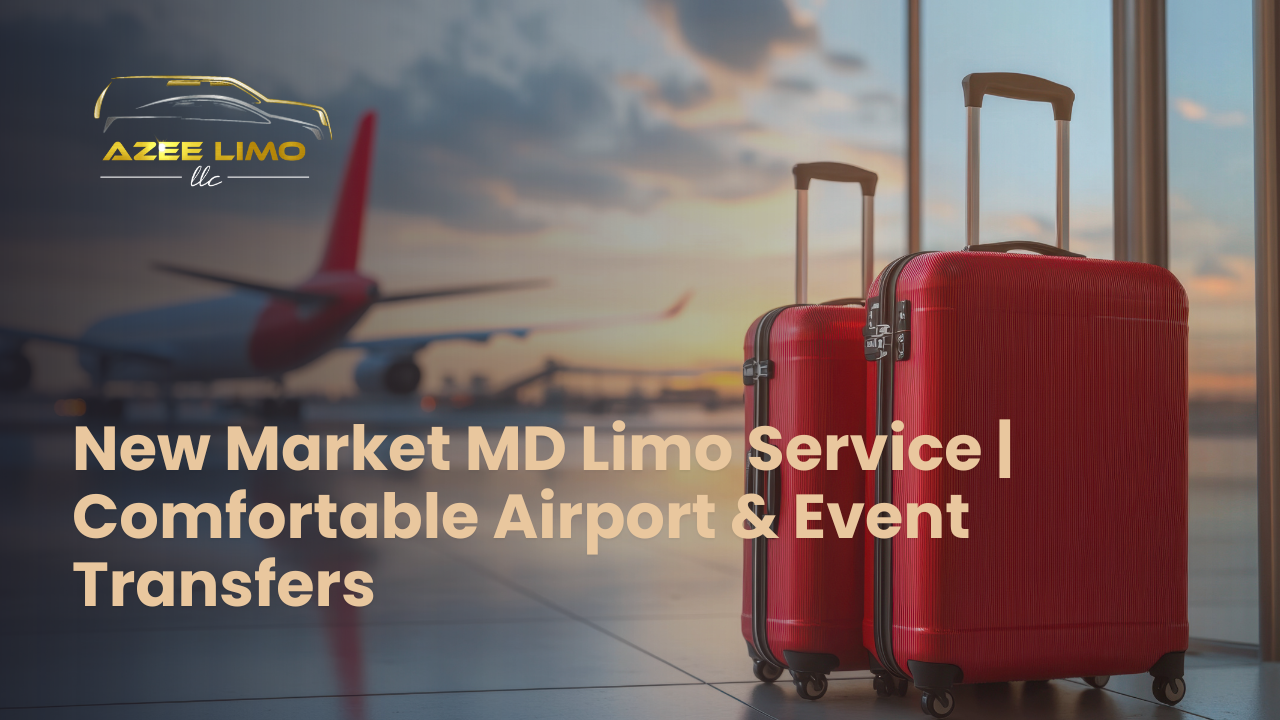 Ride in comfort and style with Azee Limo Service — offering reliable airport transfers and luxury event transportation in New Market, MD.